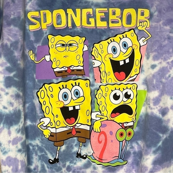 SpongeBob SquarePants Nickelodeon tie dye t-shirt Women’s size L - Picture 2 of 6